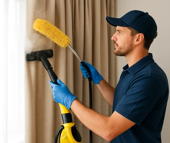Trusted residential curtain cleaning technician Matty Curtain Cleaning leichhardt-nsw QLD