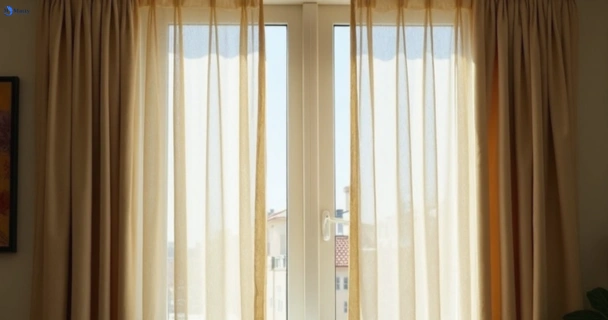 Dusty and dull curtains in leichhardt-nsw before steam cleaning